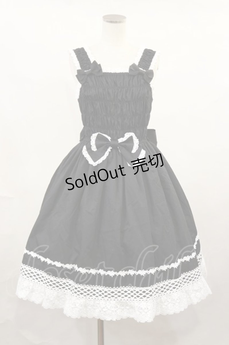 画像1: BABY,THE STARS SHINE BRIGHT / シャーリングプリンセスジャンパースカート Free ブラック H-24-04-22-014-BA-OP-NS-ZH (1)