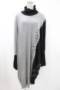 NieR Clothing / DOLMAN PULLOVER  グレー×黒 H-24-04-23-014-PU-TO-KB-ZT093