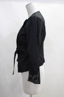 画像2: OZZ ANGELO / 刺繍襟ジャケット  黒 H-24-04-24-052-OO-JA-KB-ZH
