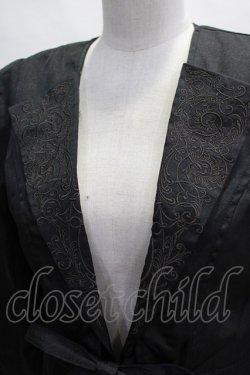 画像4: OZZ ANGELO / 刺繍襟ジャケット  黒 H-24-04-24-052-OO-JA-KB-ZH