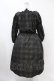 画像2: Jane Marple / Memory shadow check shirring dress  ブラック H-24-04-25-007-JM-OP-KB-ZT276 (2)