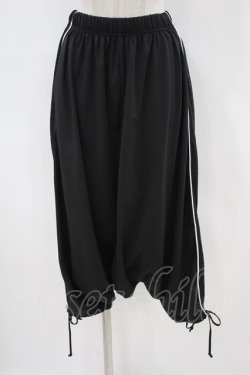 画像1: NieR Clothing / サイドラインSARROUEL PANTS  黒 H-24-04-25-1048-PU-PA-KB-ZH