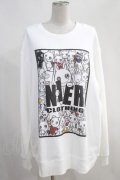 NieR Clothing / プリントSWEAT  2XL 白 H-24-04-27-1026-PU-TO-KB-ZH