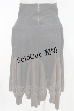 画像2: Rozen Kavalier / 配色切替スカート  黒×茶 H-24-04-28-057-OO-SK-KB-ZH