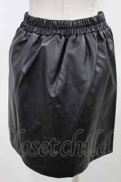 画像2: NieR Clothing / インパン付きフェイクレザースカート  黒×茶 H-24-04-28-059-PU-SK-KB-ZT203