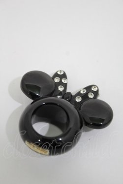 画像2: Q-pot. / ミニーマウスのイヤーリング 13 黒 H-24-04-28-034-QP-AC-KB-ZH