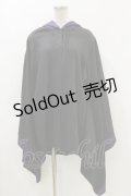 NieR Clothing / 着物風袖フードシャツ  黒×紫 H-24-05-02-059-PU-BL-KB-ZH
