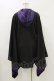 画像2: NieR Clothing / 着物風袖フードシャツ  黒×紫 H-24-05-02-059-PU-BL-KB-ZH (2)