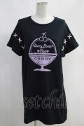 Candy Stripper / CHERRY BOMB CLUB ONE-PIECE  黒 H-24-05-03-1060-PU-OP-KB-ZH