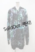 NieR Clothing / 総柄ZIPパーカー  黒 H-24-05-05-1066-PU-TO-KB-ZT357