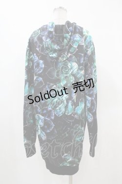 画像2: NieR Clothing / 総柄ZIPパーカー  黒 H-24-05-05-1066-PU-TO-KB-ZT357