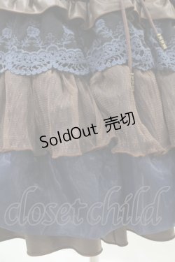 画像5: OZZ ANGELO / 薔薇刺繍配色フリルスカート  紺×茶 H-24-05-05-1019-OO-SK-KB-ZH