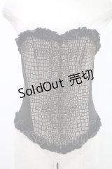 alice auaa / パイソンフロッキーコルセット  ブラウン H-24-05-06-1005-AA-TO-KB-ZH