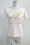MILK / Dream time Tee  ピンク H-24-05-07-026-ML-TO-KB-ZH