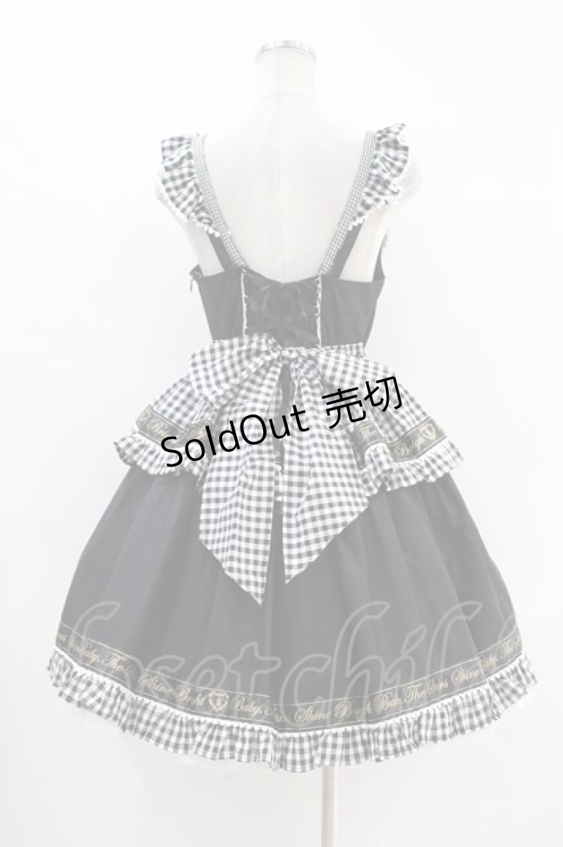 画像2: BABY,THE STARS SHINE BRIGHT / Best Wishes Hearty Ginghamジャンパースカート Free ブラック H-24-05-08-014-BA-OP-NS-ZH (2)