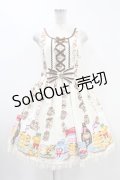Angelic Pretty / Honey Cakeラウンドジャンパースカート free アイボリー H-24-05-11-1029-AP-OP-NS-ZH