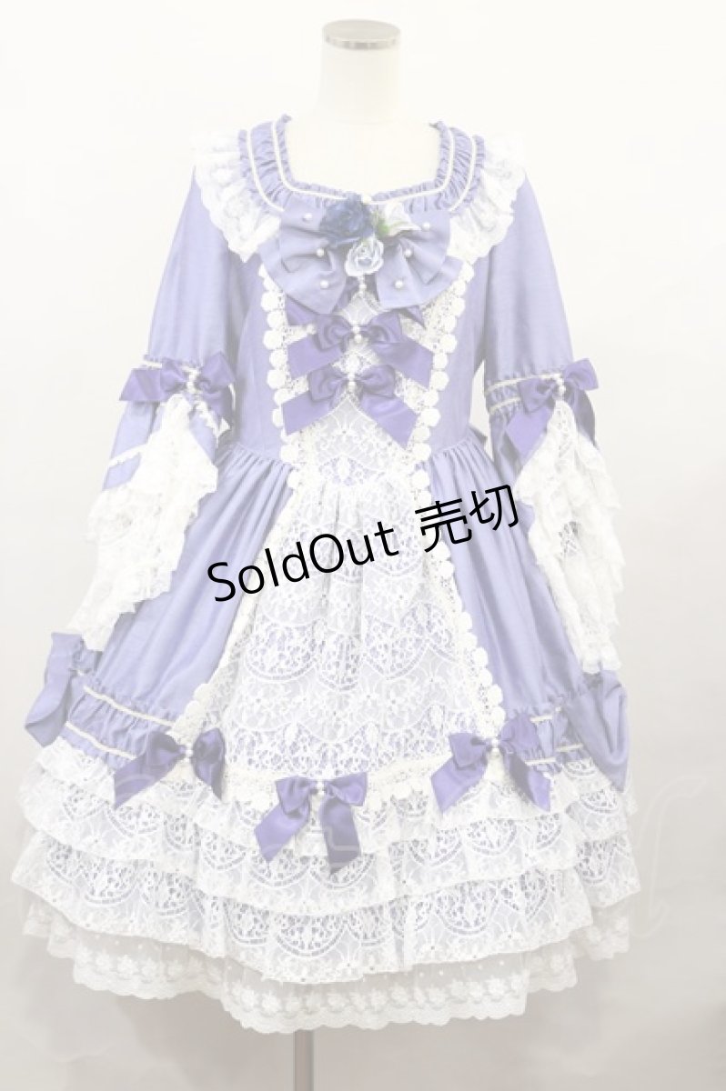 画像1: BABY,THE STARS SHINE BRIGHT / Pearl Bouquet Princessワンピース  ブルー H-24-05-14-1017-BA-OP-NS-ZH (1)