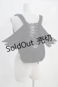 FRILL / ロゴ刺繍羽根リュック  ブラック H-24-05-17-1051-HN-BG-KB-ZH