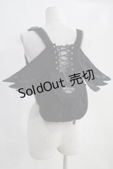 FRILL / ロゴ刺繍羽根リュック  ブラック H-24-05-17-1051-HN-BG-KB-ZH