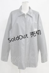NieR Clothing / 3POCKET裏起毛高品質ライダースジャケット グレー H-24-05-17-1022-PU-JA-KB-ZT-CL001