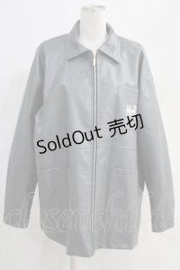 NieR Clothing / 3POCKET裏起毛高品質ライダースジャケット グレー H-24-05-17-1022-PU-JA-KB-ZT-CL001