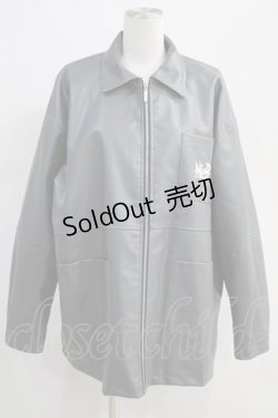 画像1: NieR Clothing / 3POCKET裏起毛高品質ライダースジャケット グレー H-24-05-17-1022-PU-JA-KB-ZT-CL001