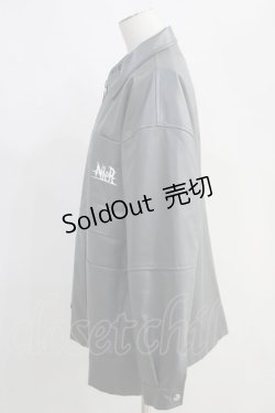 画像2: NieR Clothing / 3POCKET裏起毛高品質ライダースジャケット グレー H-24-05-17-1022-PU-JA-KB-ZT-CL001