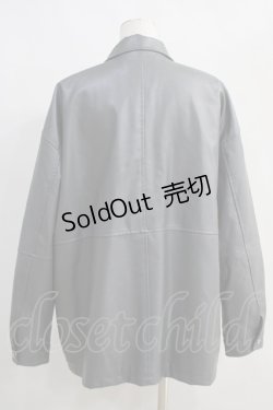 画像3: NieR Clothing / 3POCKET裏起毛高品質ライダースジャケット グレー H-24-05-17-1022-PU-JA-KB-ZT-CL001