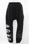 NieR Clothing / プリントSWEAT PANTS  黒 H-24-05-18-1017-PU-PA-KB-ZH