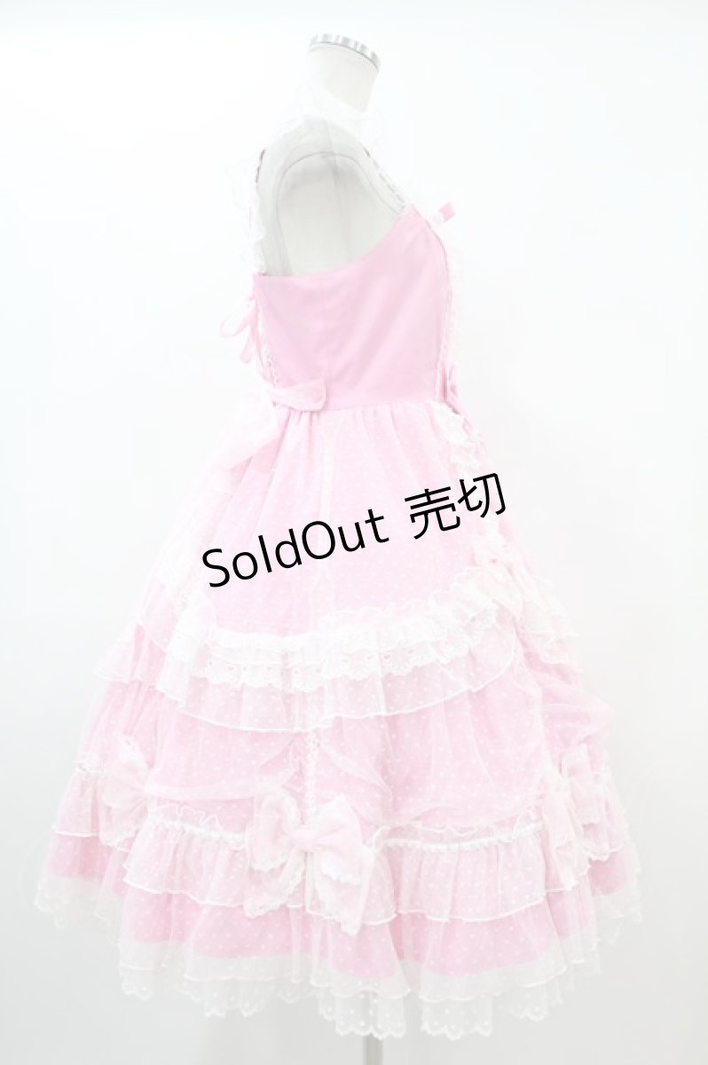 画像3: Angelic Pretty / トッピングハートジャンパースカート Free ピンク H-24-05-19-020-AP-OP-NS-ZH (3)
