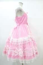 画像3: Angelic Pretty / トッピングハートジャンパースカート Free ピンク H-24-05-19-020-AP-OP-NS-ZH (3)