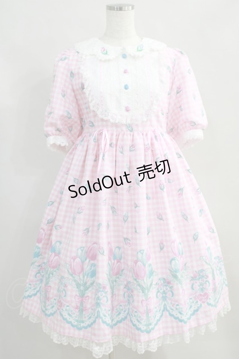 画像1: Angelic Pretty / Tulip Bouquetワンピース Free ピンク H-24-06-02-025-AP-OP-NS-ZH (1)