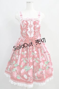 画像1: Angelic Pretty / 摘みたていちごジャンパースカート Free アカ H-24-06-02-015-AP-OP-NS-ZH