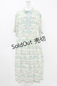 Jane Marple Dans Le Saｌon / Sunnyside town dayドレス  グリーン H-24-06-03-029-JM-OP-KB-ZH