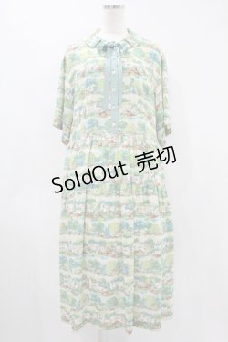 画像1: Jane Marple Dans Le Saｌon / Sunnyside town dayドレス  グリーン H-24-06-03-029-JM-OP-KB-ZH