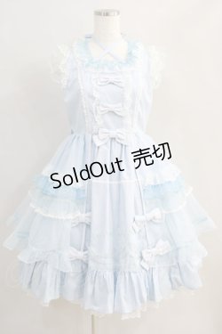 画像1: Angelic Pretty / Candyストライプリボンワンピース Free サックス H-24-06-14-008-AP-OP-NS-ZH