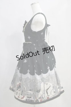 画像2: ALICE and the PIRATES / Marionette in my closet room柄 ジャンパースカートI Free ブラック H-24-06-15-013-PA-OP-NS-ZH