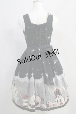 画像3: ALICE and the PIRATES / Marionette in my closet room柄 ジャンパースカートI Free ブラック H-24-06-15-013-PA-OP-NS-ZH
