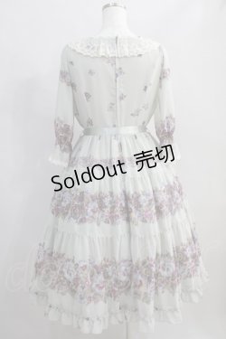 画像3: Innocent World / アンティークパンジーシフォンドレス M グレイッシュグリーン×生成 H-24-06-15-017-IW-OP-NS-ZH