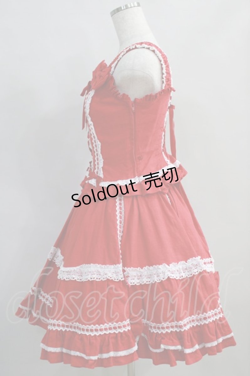 画像2: Angelic Pretty / Prettyビスチェ＆スカートSet Free レッド H-24-06-17-007-AP-OP-NS-ZH (2)