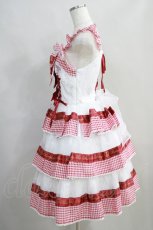 画像2: BABY,THE STARS SHINE BRIGHT / Sweet Best Wishesジャンパースカート Free エンジ×オフ白 H-24-06-24-1006-BA-OP-NS-ZH (2)