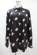 NieR Clothing / 総柄シャツ  黒 H-25-05-11-1003-PU-BL-KB-ZH