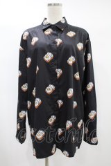 NieR Clothing / 総柄シャツ  黒 H-25-05-11-1003-PU-BL-KB-ZH
