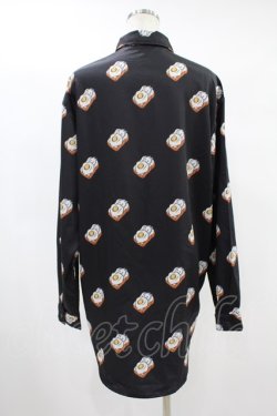画像2: NieR Clothing / 総柄シャツ  黒 H-25-05-11-1003-PU-BL-KB-ZH
