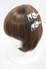 NieR Clothing / ヘアクリップ2個セット  パンダ田中さん H-25-05-11-1012-PU-AC-KB-ZH