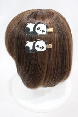 画像2: NieR Clothing / ヘアクリップ2個セット  パンダ田中さん H-25-05-11-1012-PU-AC-KB-ZH
