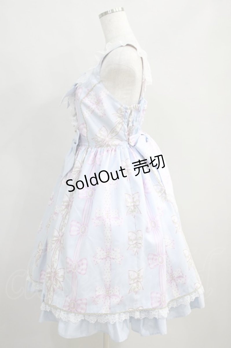 画像2: Angelic Pretty / Jewelry Ribbon Princessジャンパースカート Free サックス H-24-06-28-002-AP-OP-NS-ZH (2)
