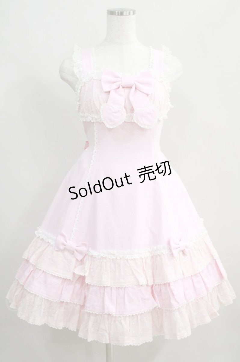 画像1: Angelic Pretty / ファンタジックハートジャンパースカート Free ピンク H-24-07-04-031-AP-OP-NS-ZH (1)