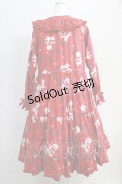 画像3: PINK HOUSE / ラブリボンベアプリントミディワンピース Free レッド H-24-07-08-038-LO-OP-NS-ZH