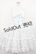 Angelic Pretty / いちごシフォンティアードジャンパースカート Free サックス H-24-07-10-004-AP-OP-NS-ZH